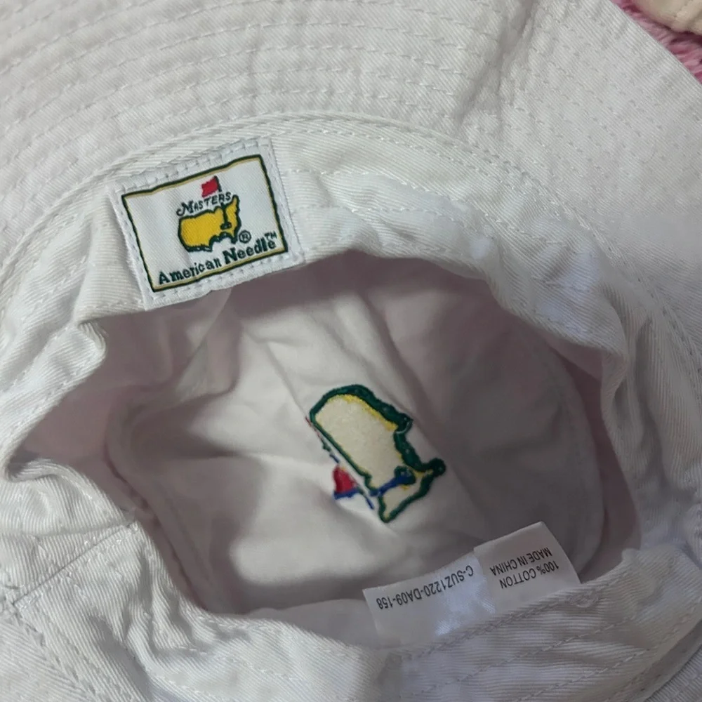 American Needle MASTERS Bucket Hat Child Baby White Cotton Embroidered Logo Golf